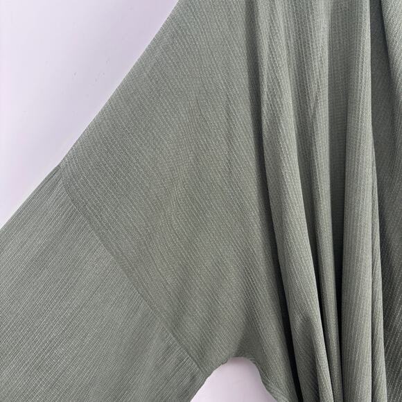 Emilia George maternity robe sustainable green one size NWT cupro dry clean - Picture 3 of 9